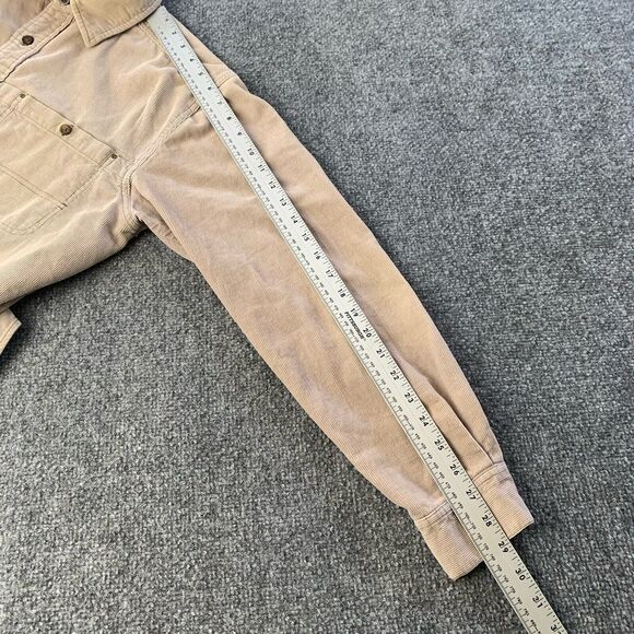 Reel Legends Corduroy Shirt Mens Medium Brown Button Up Casual Long Sleeve - Picture 10 of 12